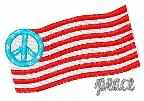 Peace Embroidery Design Authentic