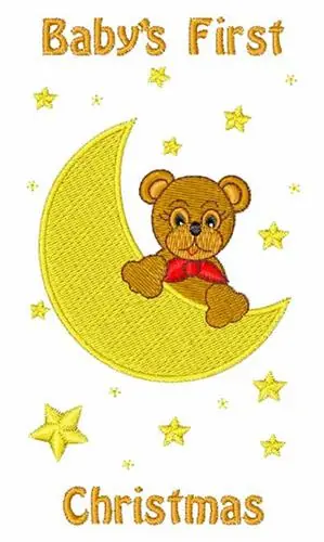 Next Day Delivery Babys First Christmas Embroidery Design