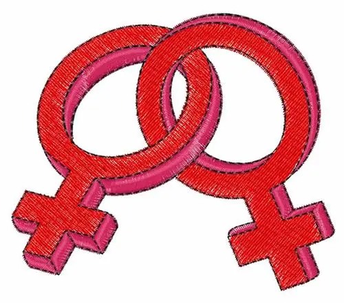 Genuine Female Couple Embroidery Design