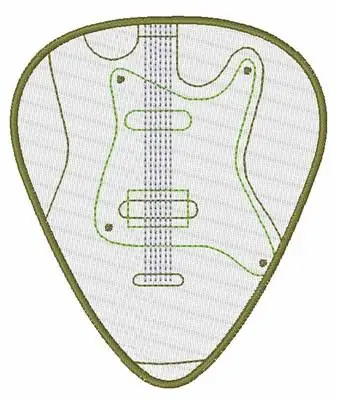 Guitar Pick Embroidery Design Exclusive