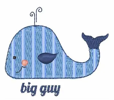 Big Guy Embroidery Design Reduced Price