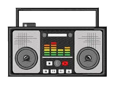 Boombox Embroidery Design Time-Limited