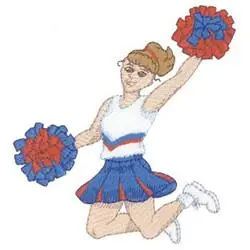 Cheerleader Embroidery Design Secure Checkout