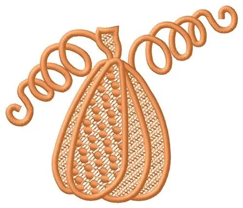 Handmade FSL Pumkin Embroidery Design