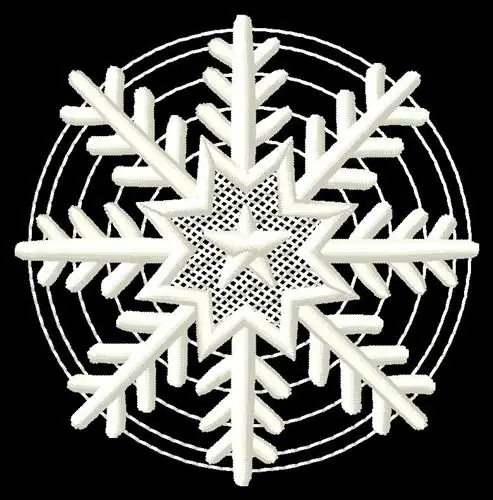 Factory Price Star Snowflake Embroidery Design