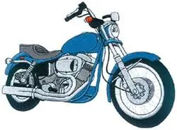 Large Street Bike Embroidery Design No Minimum Order