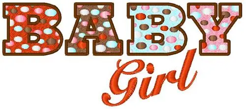 Time-Limited Baby Girl Embroidery Design