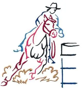 Small Barrel Racer Embroidery Design Fast Shipping