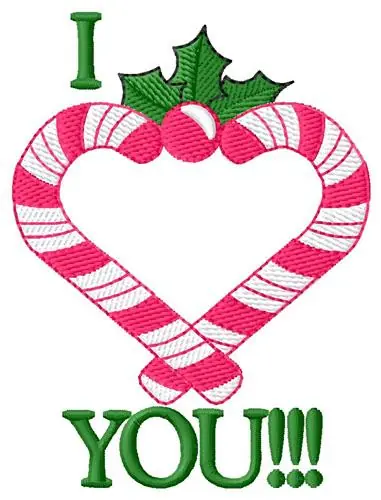 I Love You Embroidery Design Viral