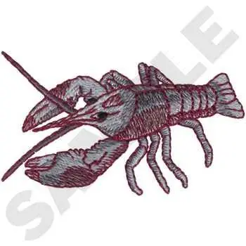 Crawfish Embroidery Design Genuine