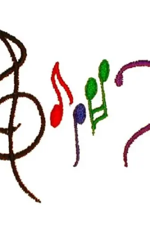 Abstract Music Logo Embroidery Design In Demand
