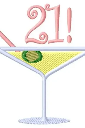 21st Birthday Embroidery Design Buy Direct