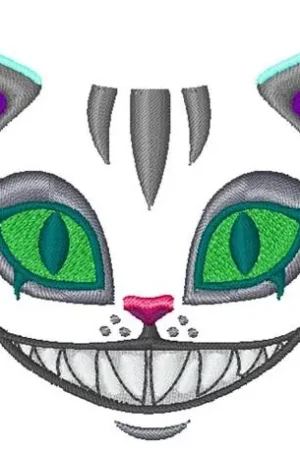 Cheshire Cat Embroidery Design Warranty Included