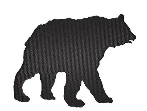 Bear Silhouette Embroidery Design Weekend Sale