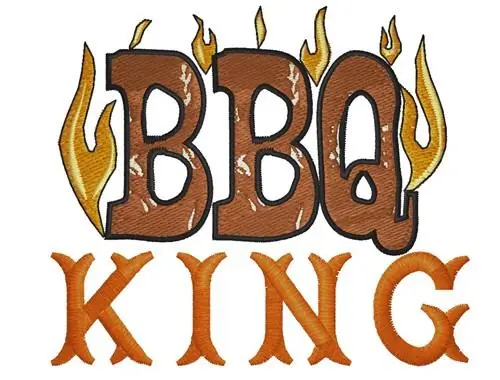 BBQ King Embroidery Design Professional Grade