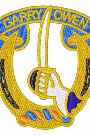 Handmade US 7th Cavalry Insignia Embroidery Design