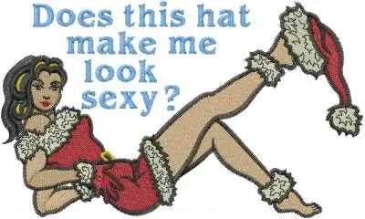 Cheap Sexy Santa Embroidery Design