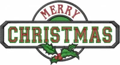 Christmas Sign Embroidery Design Seasonal Sale