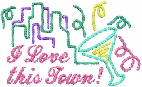 Best Choice Love This Town Embroidery Design