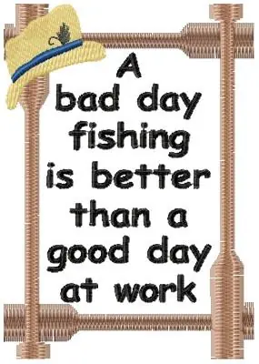 Limited Time Fishing Days Embroidery Design