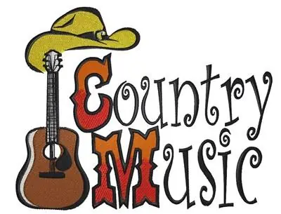 Fresh Stock Country Music Embroidery Design