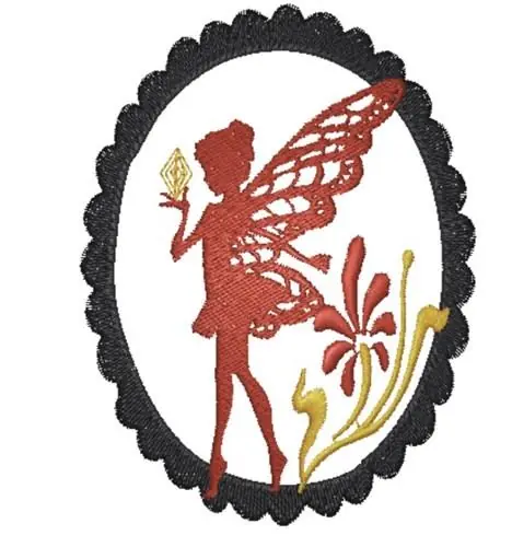 Framed Fairy Silhouette Embroidery Design Best Seller