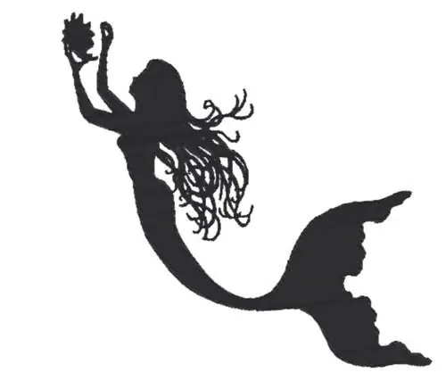 Beautiful Mermaid Silhouette Embroidery Design Fan Favorite