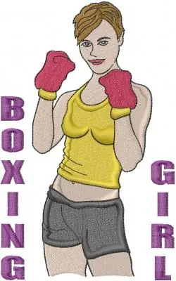 Best Price Boxing Girl Embroidery Design