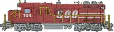 Train Soo Line Embroidery Design Last Chance