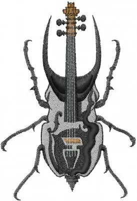 Big Sale Beetle Bass Musical Embroidery Design