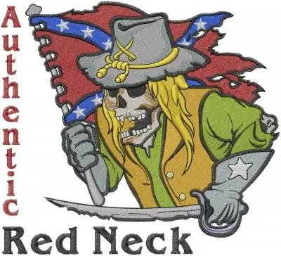 Authentic Red Neck Embroidery Design Money Back Guarantee