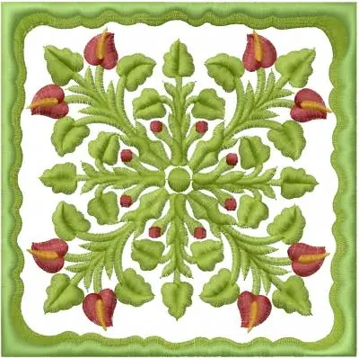 Hawaiian Quilt Design Embroidery Design Limited Edition