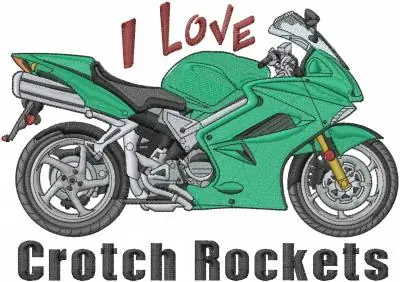 Discount I Love Crotch Rockets Embroidery Design