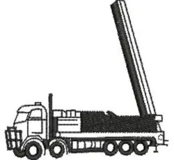 Drilling Truck Embroidery Design Same Day Shipping