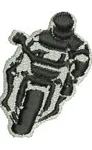 Motorbike Embroidery Design Markdown