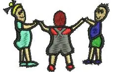 Kids at Play Embroidery Design Secure Checkout