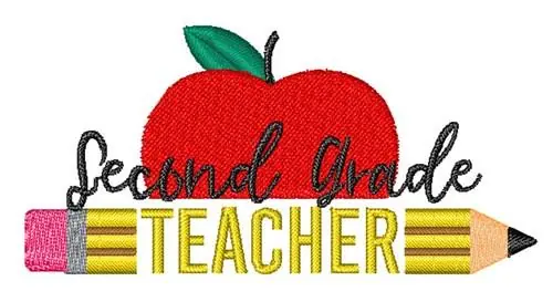 Latest Teacher Apple Pencil Embroidery Design
