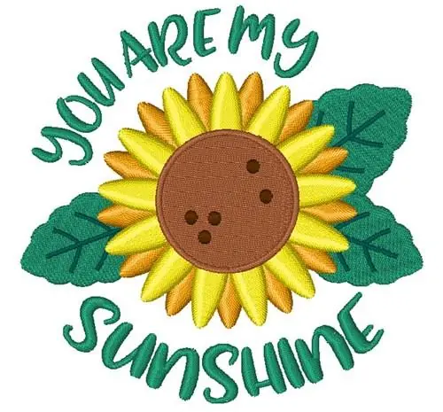 Instant Buy My Sunshine Embroidery Design