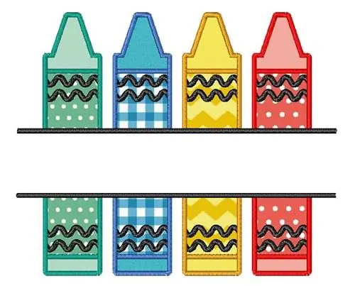 Authentic Crayons Name Drop Embroidery Design