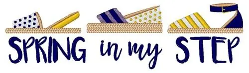 Spring In My Step Embroidery Design Free Delivery