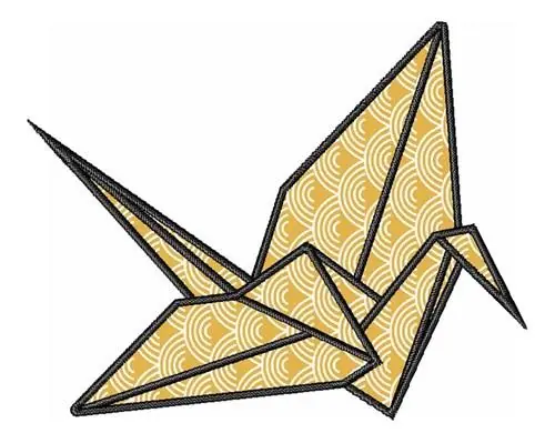 Origami Crane Applique Embroidery Design Bulk Order