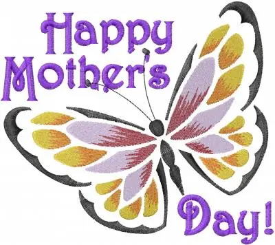 Original Happy Mothers Day Embroidery Design