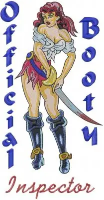 Time-Limited Official Booty Inspector Embroidery Design