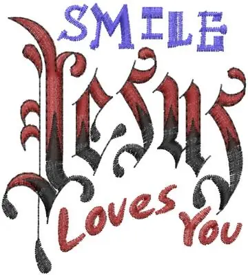 Exclusive Offer Jesus Loves You Embroidery Design