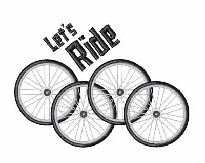 Fan Favorite Lets Ride Embroidery Design