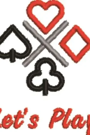 Lets Play Embroidery Design Premium