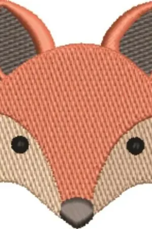Worldwide Shipping Fox Head Embroidery Design