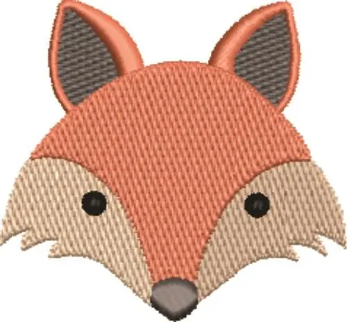 Worldwide Shipping Fox Head Embroidery Design