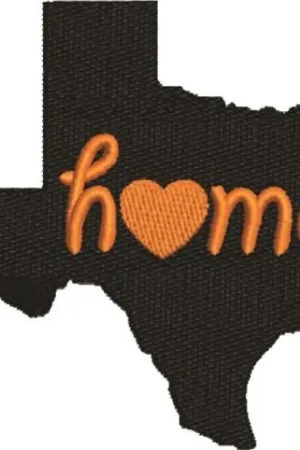 Home Is In Texas Embroidery Design Trending