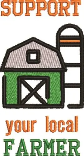 Support Your Local Farmer Embroidery Design Wholesale